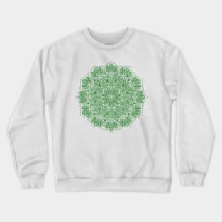 Green Floral hand drawn Mandala. Crewneck Sweatshirt